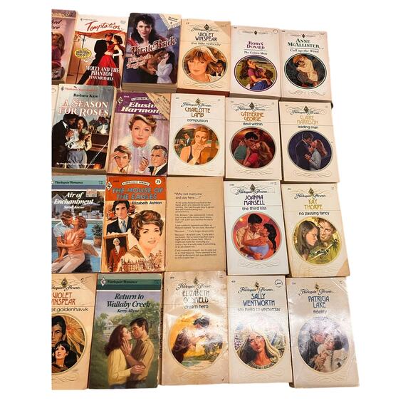 Harlequin Vintage Lot of 40, Vintage 70s 80s Romance Books Novels VTG Historical - Picture 2 of 7